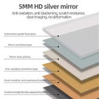 Miroir psyché 70 x 31 pouces, cadre en alliage d'aluminium noir, à poser ou à fixer au mur, idéal pour chambre à coucher, salon et couloir
