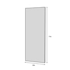 Miroir psyché 70 x 31 pouces, cadre en alliage d'aluminium noir, à poser ou à fixer au mur, idéal pour chambre à coucher, salon et couloir