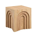 GDFStudio Table d'appoint en bois de 17,71 H avec arche moderne corail