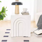 GDFStudio Table d'appoint en bois de 17,71 H avec arche moderne corail