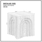 GDFStudio Table d'appoint en bois de 17,71 H avec arche moderne corail