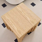 GDFStudio Table d'appoint en bois de 17,71 H avec arche moderne corail