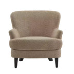 Ensemble fauteuil club et pouf Christopher Knight Home Gerald en bouclé contemporain
