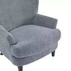 Ensemble fauteuil club et pouf Christopher Knight Home Gerald en bouclé contemporain