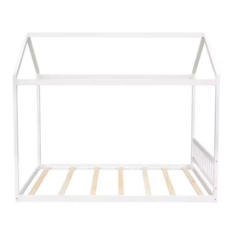 Lit cabane en bois Whisen Queen Size, Lit Montessori de style minimaliste