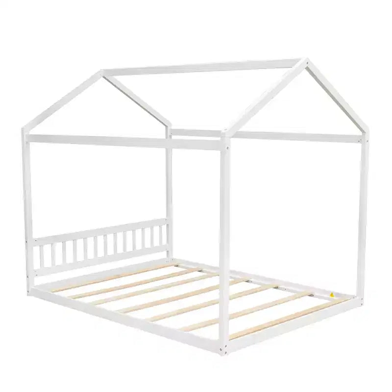 Lit cabane en bois Whisen Queen Size, Lit Montessori de style minimaliste