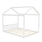 Lit cabane en bois Whisen Queen Size, Lit Montessori de style minimaliste