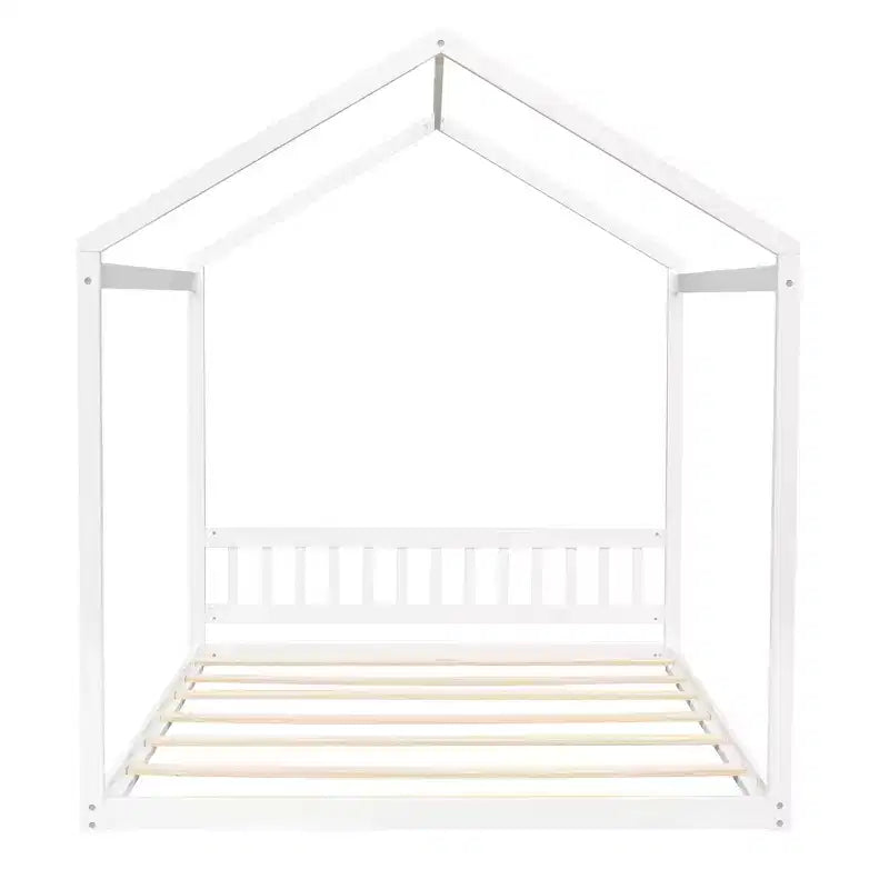 Lit cabane en bois Whisen Queen Size, Lit Montessori de style minimaliste