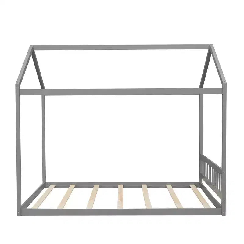 Lit cabane en bois Whisen Queen Size, Lit Montessori de style minimaliste