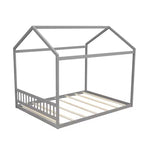 Lit cabane en bois Whisen Queen Size, Lit Montessori de style minimaliste