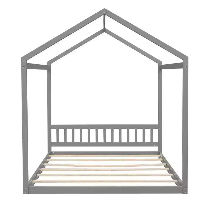 Lit cabane en bois Whisen Queen Size, Lit Montessori de style minimaliste