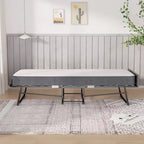Lit pliant adulte Mjkone avec matelas en mousse à mémoire de forme et lattes en bois, avec housse anti-poussière, 75*32