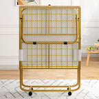 Lit pliant Mjkone avec matelas pour adultes, matelas en mousse à mémoire de forme, lit pliant portable avec sac anti-poussière et déflecteur, lit d'appoint pliant
