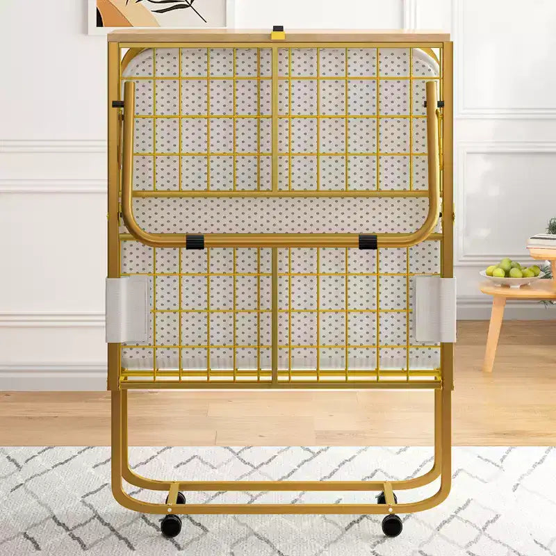 Lit pliant Mjkone avec matelas pour adultes, matelas en mousse à mémoire de forme, lit pliant portable avec sac anti-poussière et déflecteur, lit d'appoint pliant