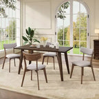 Chaises de salle à manger rembourrées en bois d'hévéa Willis de GDFStudio (lot de 4)