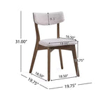 Chaises de salle à manger rembourrées en bois d'hévéa Willis de GDFStudio (lot de 4)
