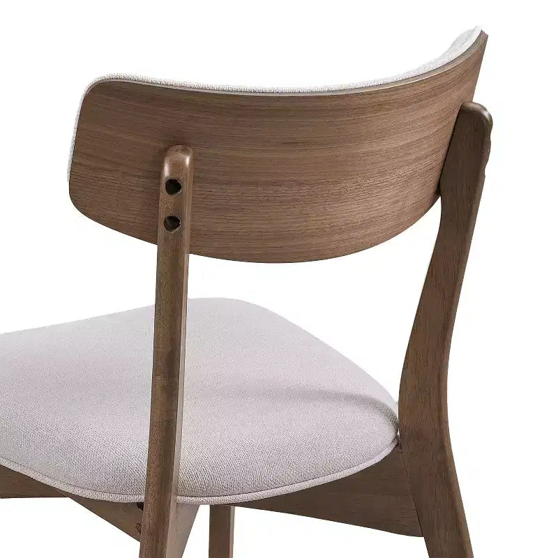 Chaises de salle à manger rembourrées en bois d'hévéa Willis de GDFStudio (lot de 4)
