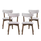 Chaises de salle à manger rembourrées en bois d'hévéa Willis de GDFStudio (lot de 4)
