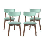 Chaises de salle à manger rembourrées en bois d'hévéa Willis de GDFStudio (lot de 4)