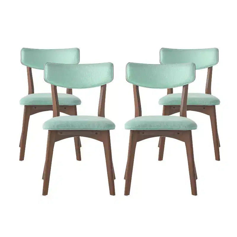 Chaises de salle à manger rembourrées en bois d'hévéa Willis de GDFStudio (lot de 4)