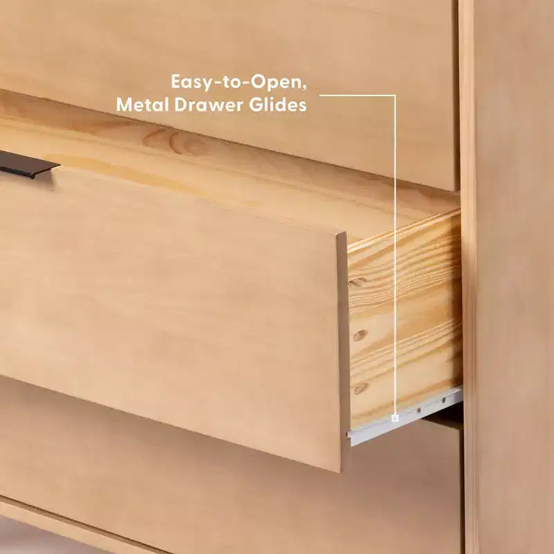 Commode à 3 tiroirs Plank+Beam avec poignée en laiton