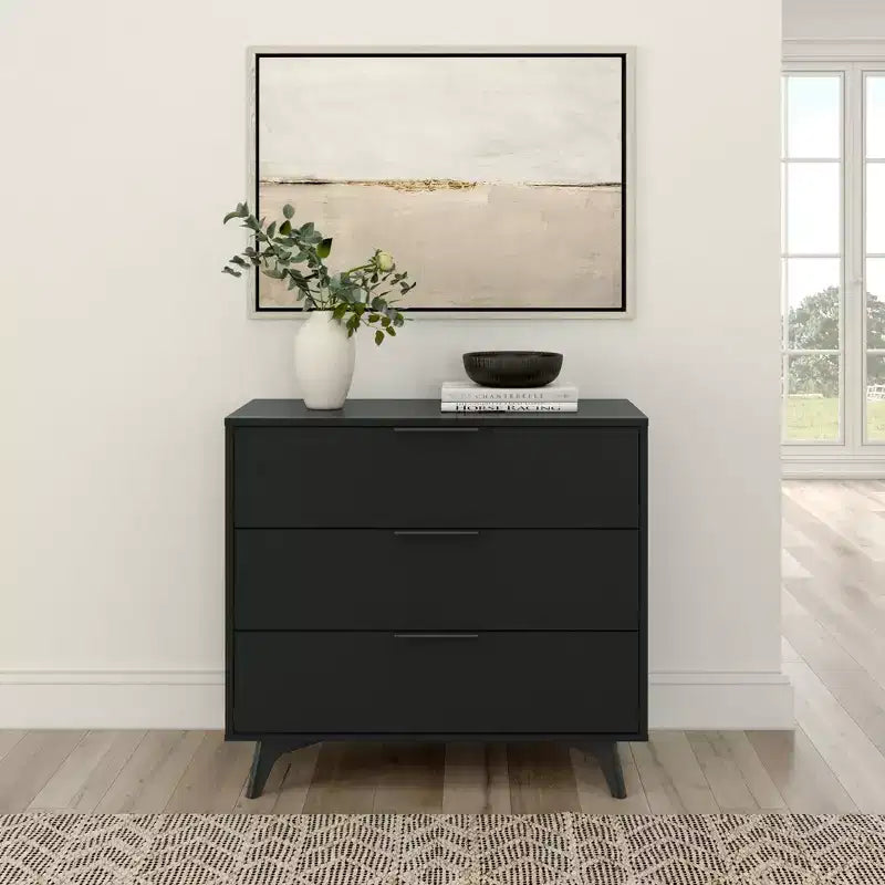 Commode à 3 tiroirs Plank+Beam avec poignée en laiton