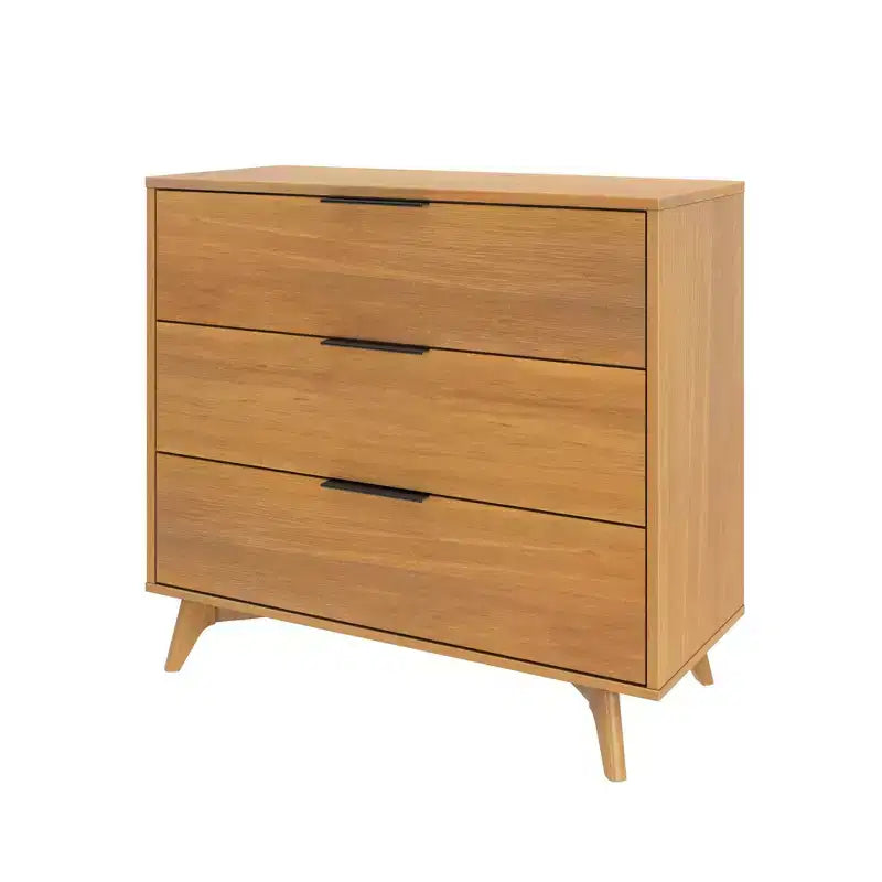 Commode à 3 tiroirs Plank+Beam avec poignée en laiton