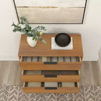 Commode à 3 tiroirs Plank+Beam avec poignée en laiton