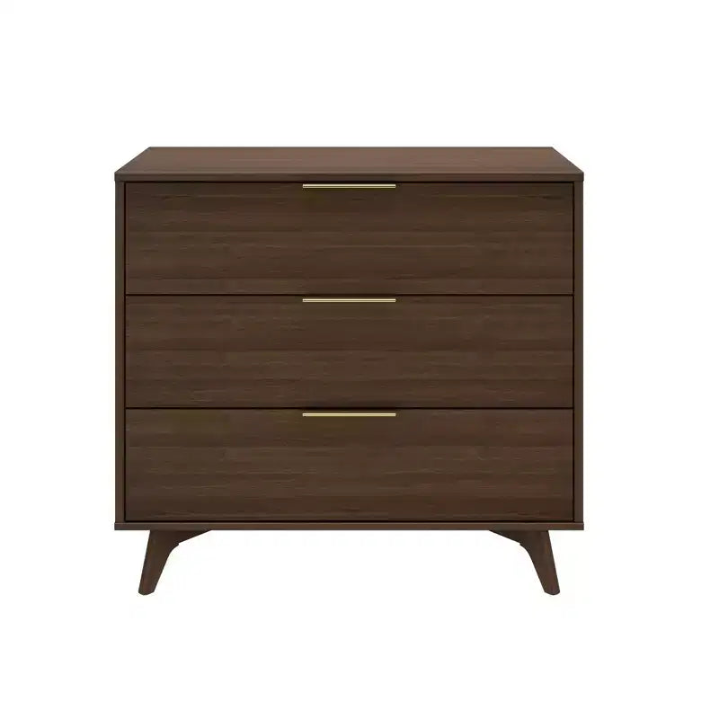Commode à 3 tiroirs Plank+Beam avec poignée en laiton