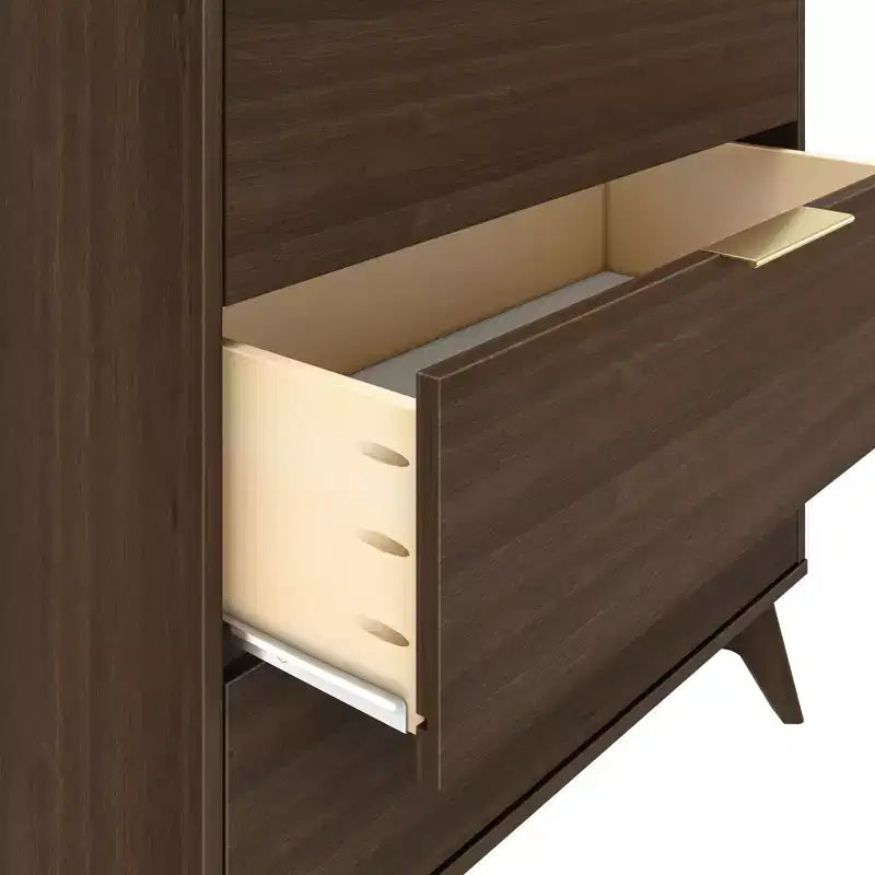 Commode à 3 tiroirs Plank+Beam avec poignée en laiton