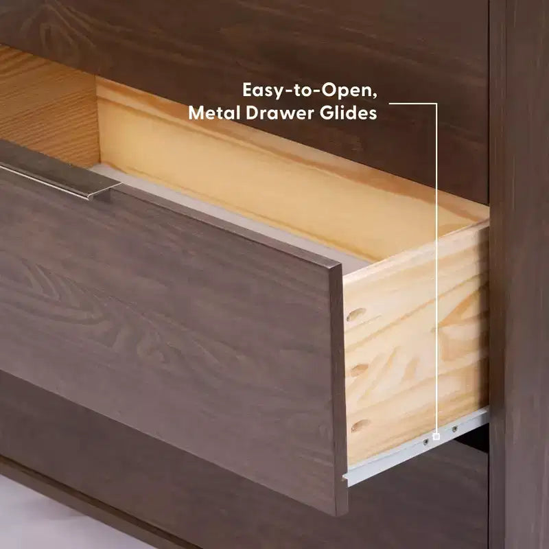 Commode à 3 tiroirs Plank+Beam avec poignée en laiton