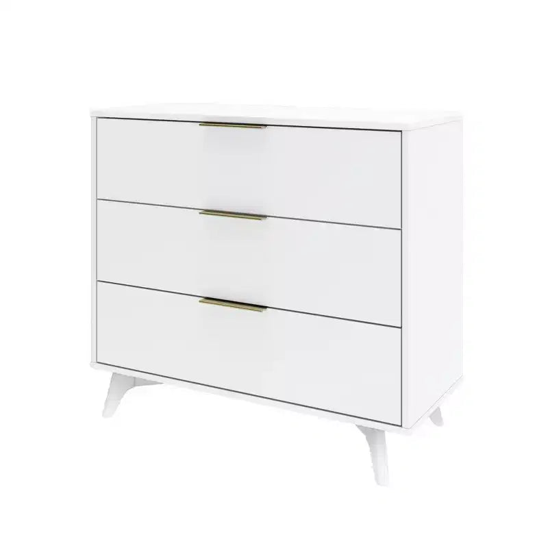 Commode à 3 tiroirs Plank+Beam avec poignée en laiton