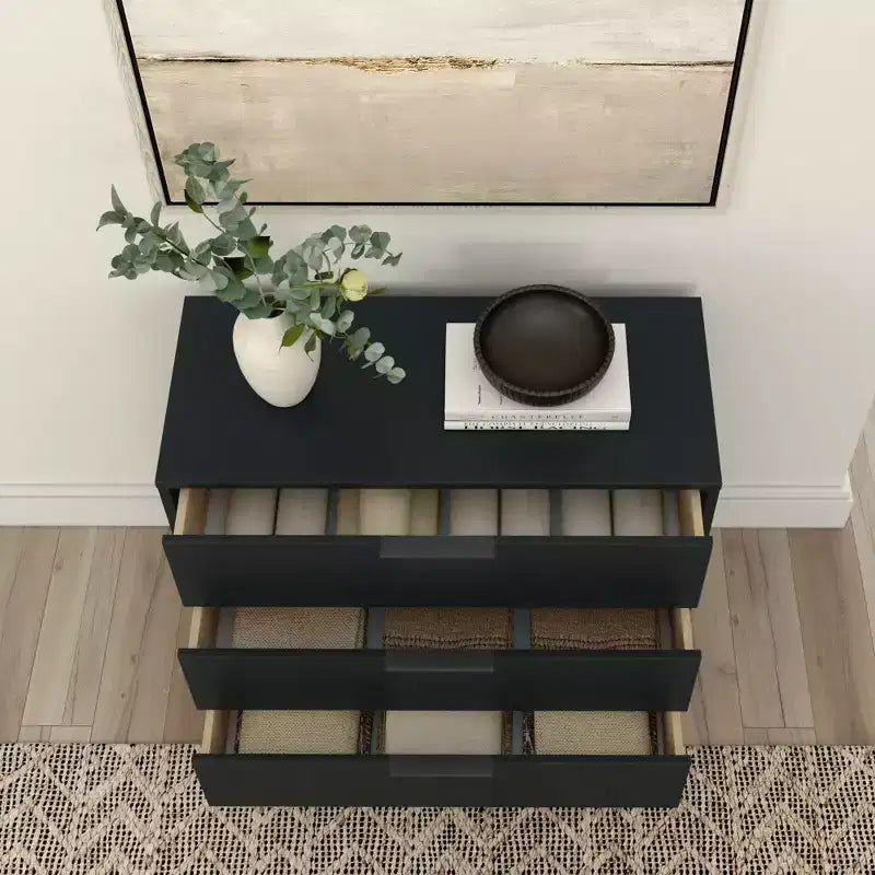 Commode à 3 tiroirs Plank+Beam avec poignée en laiton
