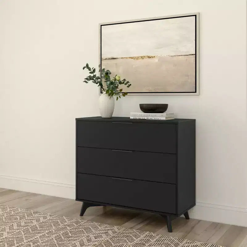 Commode à 3 tiroirs Plank+Beam avec poignée en laiton