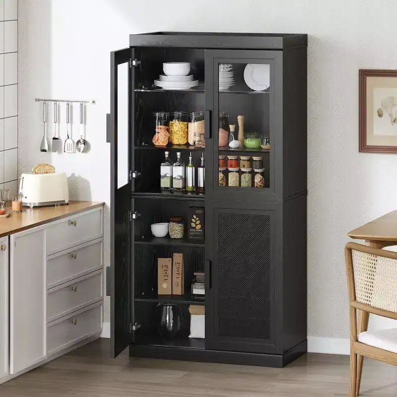 PexFix Meuble de Rangement de Cuisine en Bois avec Étagères Réglables