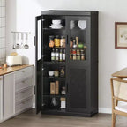 PexFix Meuble de Rangement de Cuisine en Bois avec Étagères Réglables