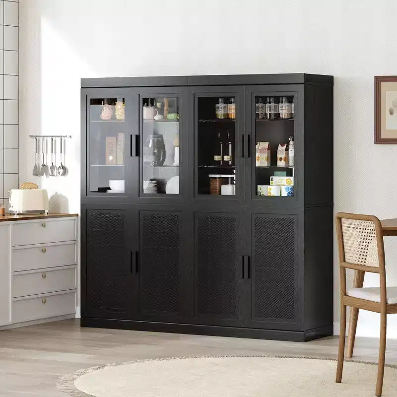 PexFix Meuble de Rangement de Cuisine en Bois avec Étagères Réglables