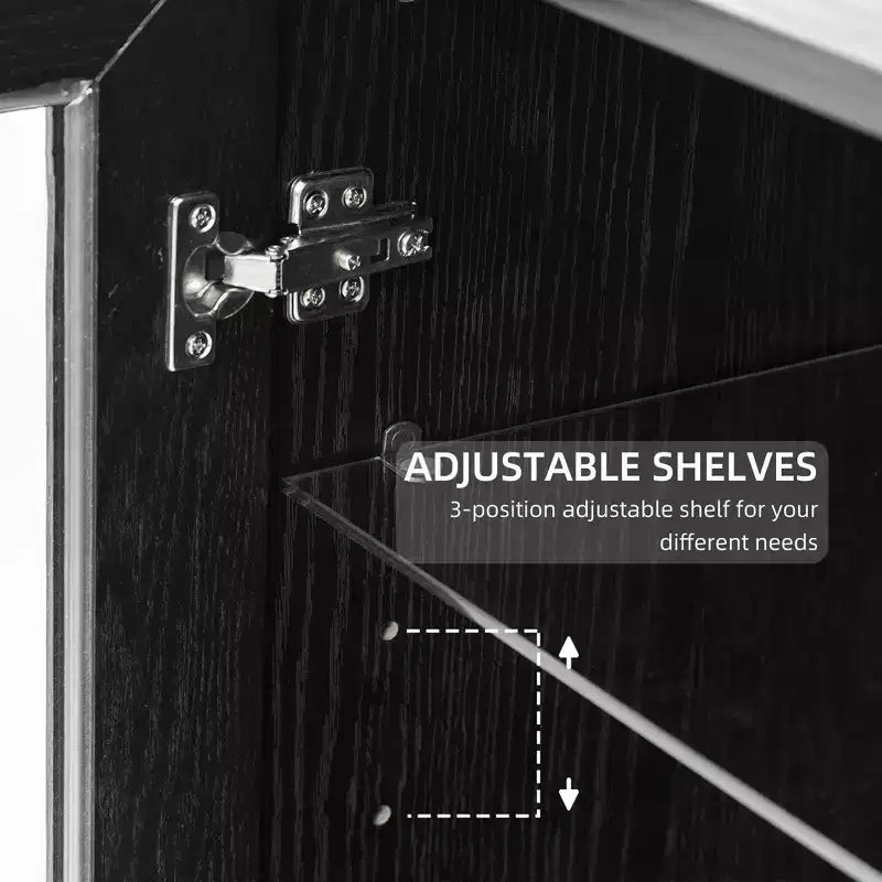 PexFix Meuble de Rangement de Cuisine en Bois avec Étagères Réglables