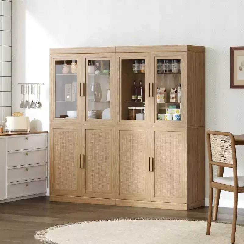 PexFix Meuble de Rangement de Cuisine en Bois avec Étagères Réglables