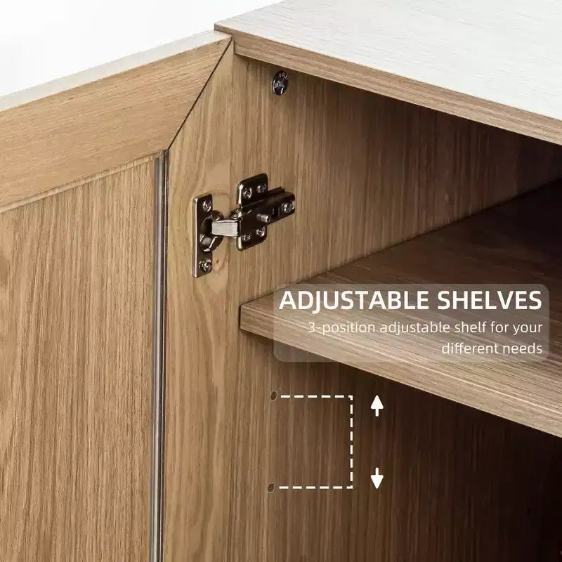 PexFix Meuble de Rangement de Cuisine en Bois avec Étagères Réglables