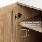 PexFix Meuble de Rangement de Cuisine en Bois avec Étagères Réglables
