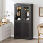 PexFix Wood Kitchen Storage Pantry Cabinet with Adjustable Shelves