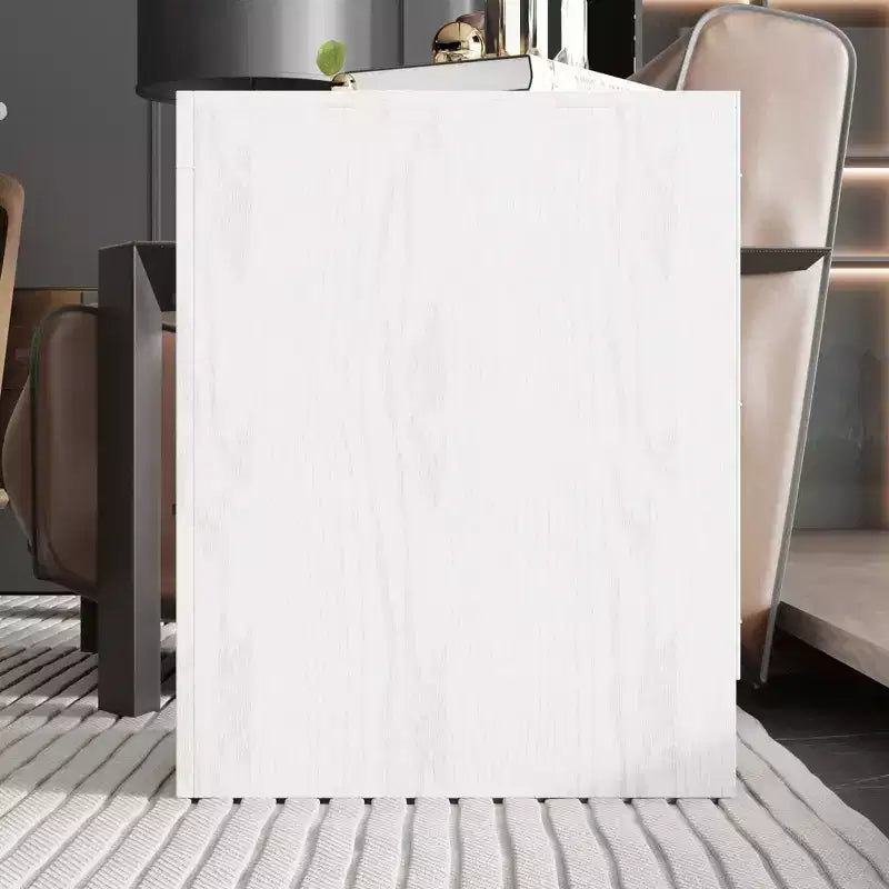 Famapy Table de chevet à deux tiroirs avec accent grain de bois, armoire de rangement verticale, table de chevet