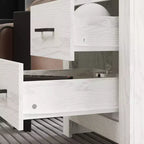 Famapy Table de chevet à deux tiroirs avec accent grain de bois, armoire de rangement verticale, table de chevet