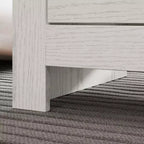 Famapy Table de chevet à deux tiroirs avec accent grain de bois, armoire de rangement verticale, table de chevet