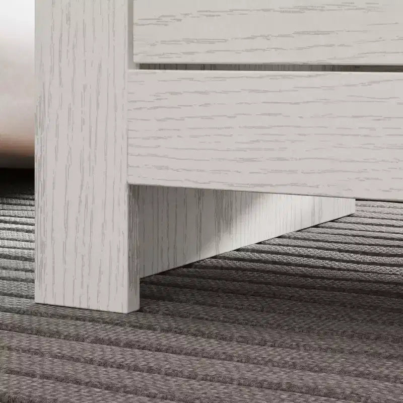 Famapy Table de chevet à deux tiroirs avec accent grain de bois, armoire de rangement verticale, table de chevet