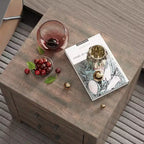 Famapy Table de chevet à deux tiroirs avec accent grain de bois, armoire de rangement verticale, table de chevet