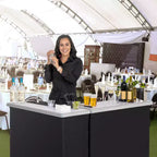 Table de bar double pop-up portable GoBar - Station de barman mobile pour événements - Étui de transport inclus