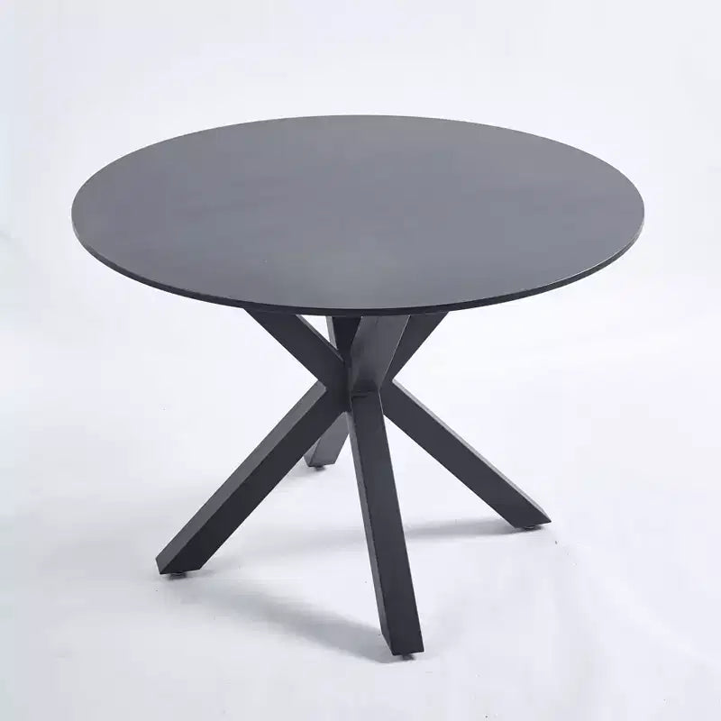 Table MAYEERTY 42,1 po Noir Piédestal Scandinave Pieds Croisés