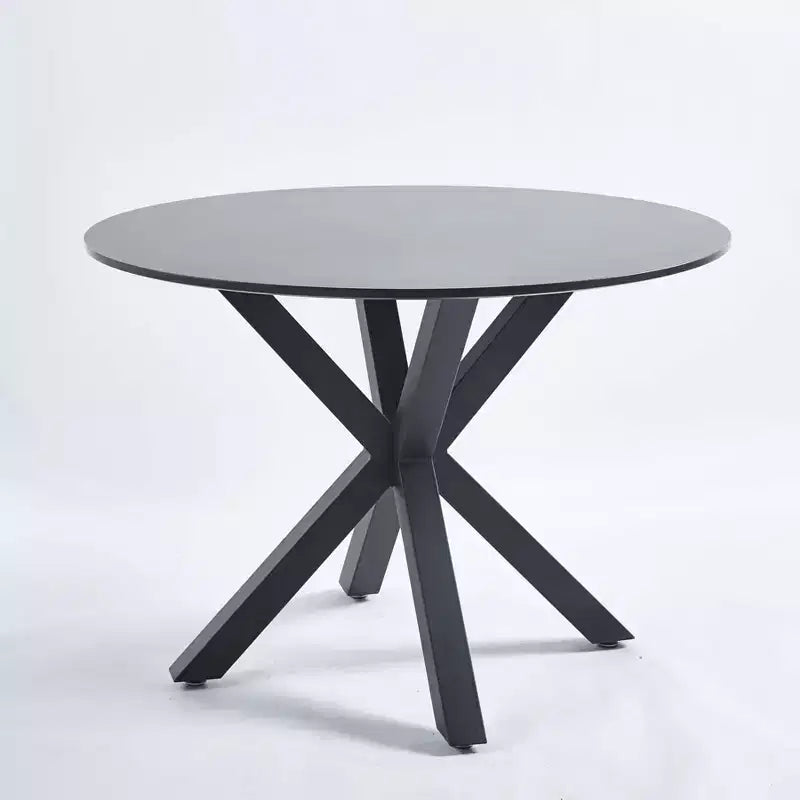 Table MAYEERTY 42,1 po Noir Piédestal Scandinave Pieds Croisés